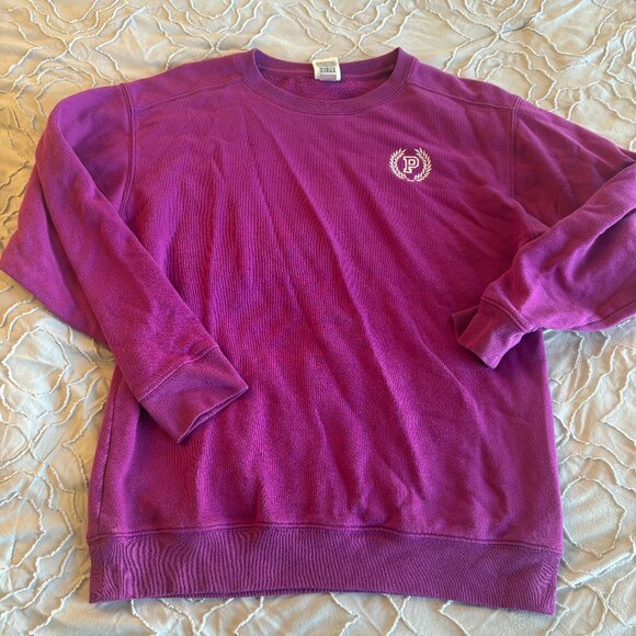 PINK Victoria's Secret Crewneck Campus Pullover Sweatshirt - Picture 1 of 4